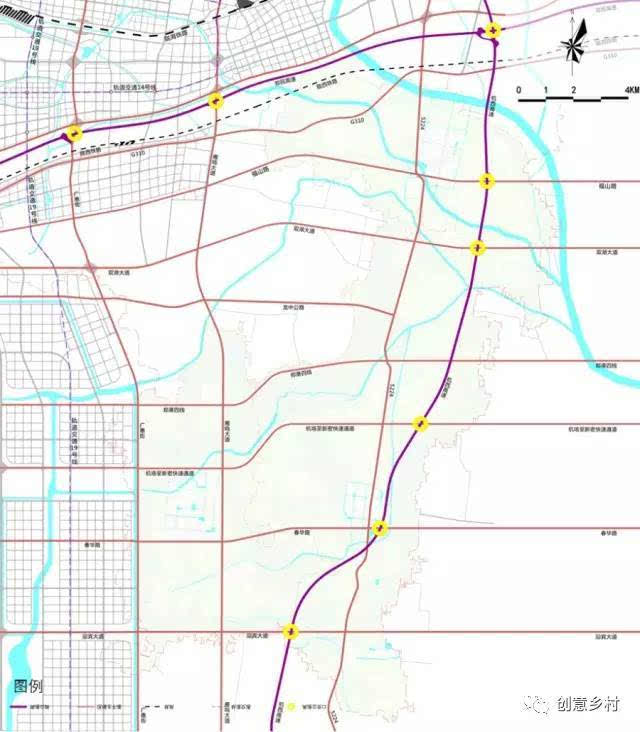 区域道路交通规划图    镇域公共交通规划:公交优先,加强城区与外围