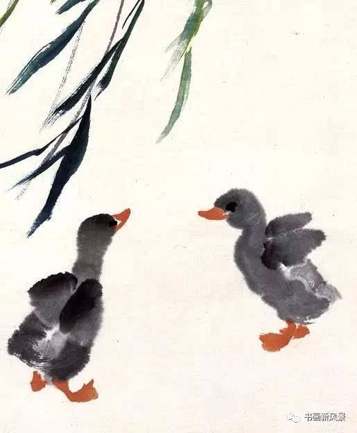 娄师白画小鸭(局部)