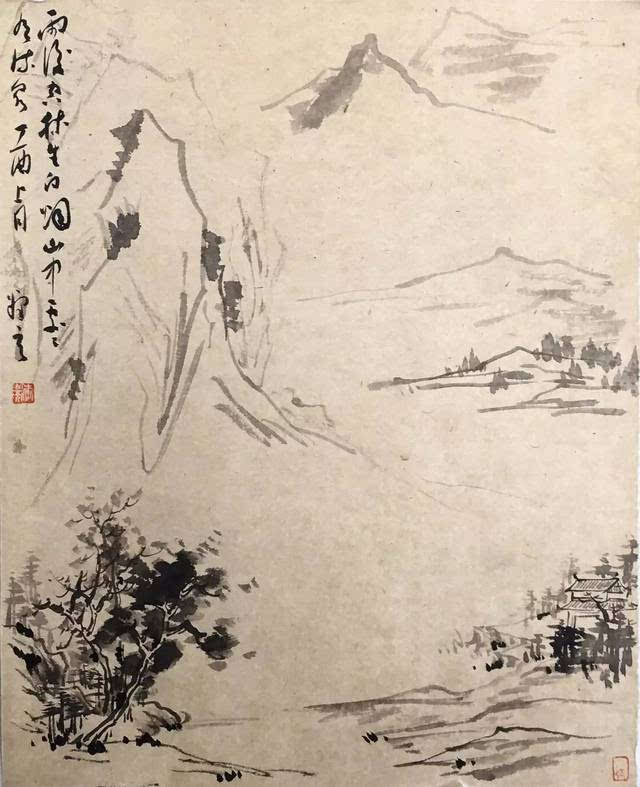 画《月满西楼 材质:宣纸软卡 尺寸:50×50cm 落款:云中谁寄锦书来