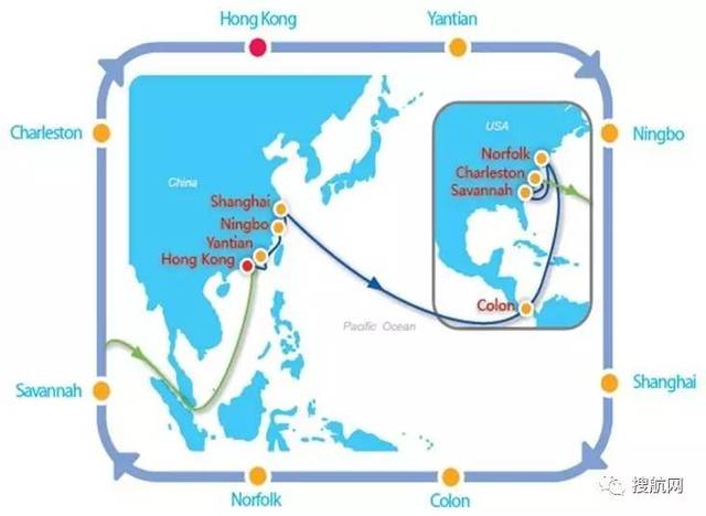 港口,分别是:诺福克(norfolk),萨凡纳(savannah),查尔斯顿(charleston