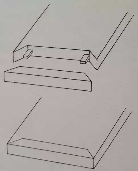 厚板嵌银锭榫(燕尾榫)拼合