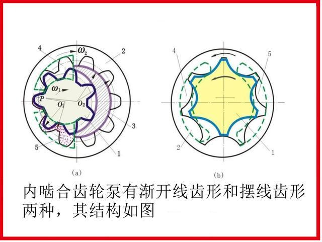 2.渐开线齿形内啮合齿轮泵