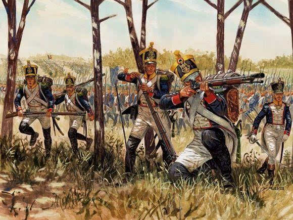 据说,老近卫军的士兵会由拿破仑根据其身体条件亲自挑选.