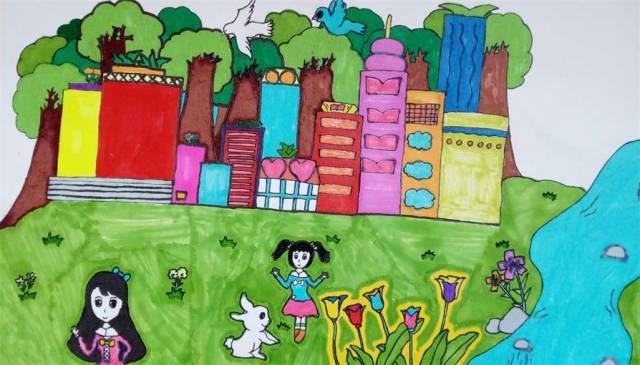 "森林城市 美丽家园"大良街道中小学生绘画大赛作品欣赏,你最喜欢哪一
