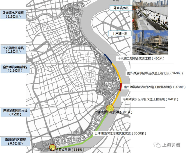 在《规划》聚焦的黄浦南外滩地区,徐汇滨江-浦东前滩地区,世博园区