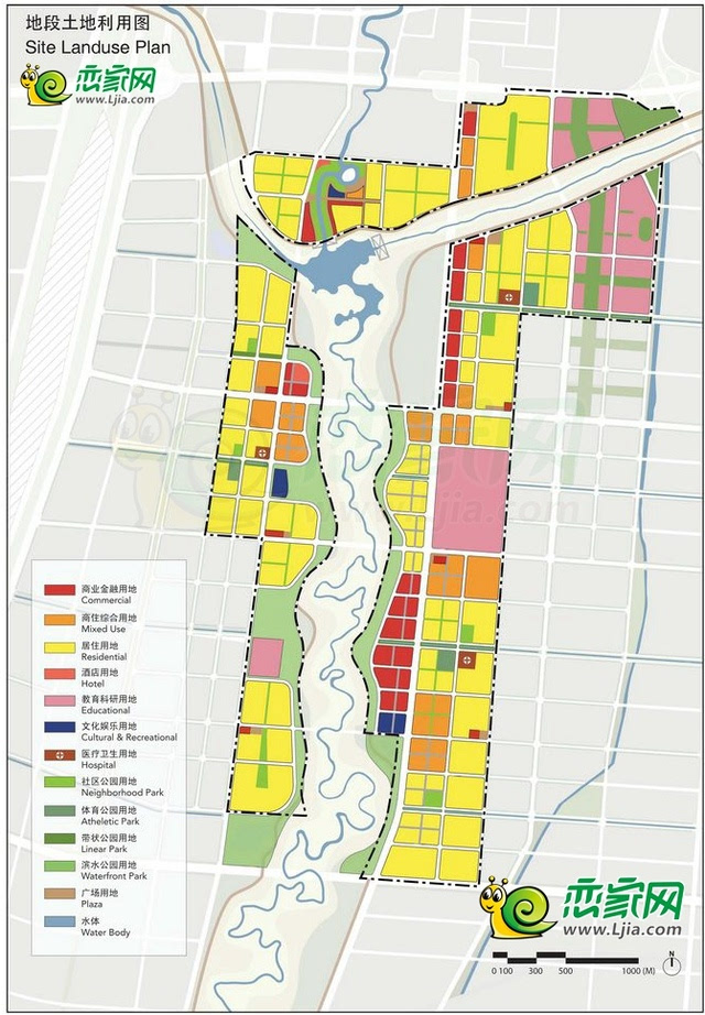 邯郸南湖区域规划用地板块划分图 2017年1月份邯郸市定义南部为稳步