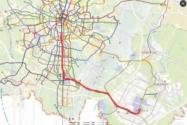 线,且具备新机场服务功能,速度目标值为140km/h,站间距大于普通地铁