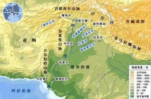 相对应的,下游地区就是"下印度河平原"或者"印度河下游平原"了.