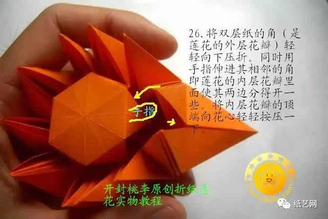 莲花折纸教程(可以做莲花灯哟)