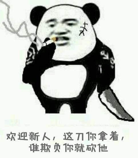 欢迎新人,这刀你拿着,谁欺负你就砍他