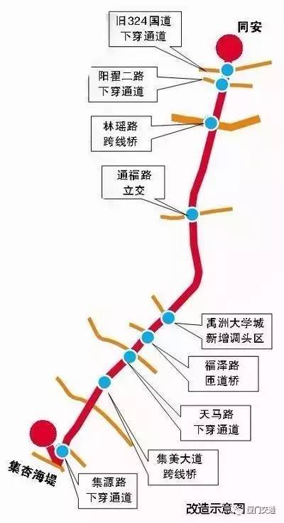 【交通建设】同集路提升改造各节点全部完工,厦门大桥到同安只需15