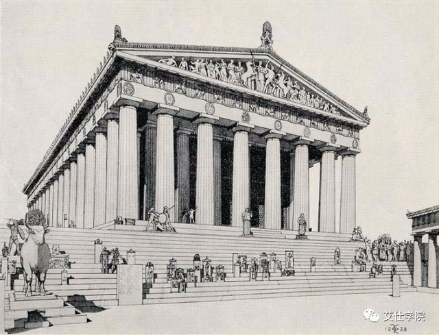 多立克柱式(doric order) 是希腊古典建筑的三种柱式中出现最早的一