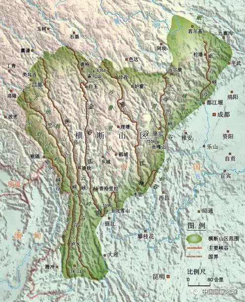 选自《中国国家地理》2010年07月 在行政区划上,横断山脉包括云南省