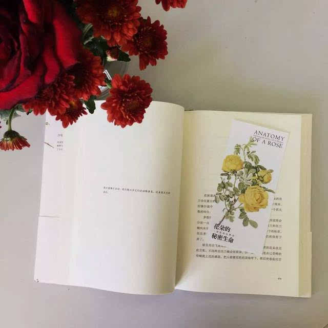 除此之外,书中还附赠了精美的花朵书签,对于喜爱纸质书的文艺小伙伴来