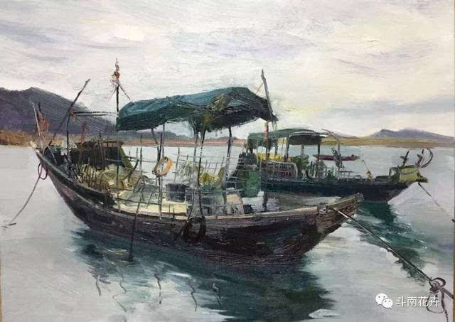 孔丽莎《船(一》布面油画70×50