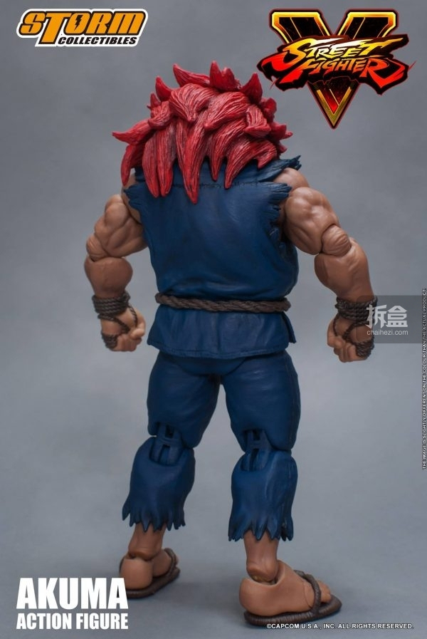 storm toys《街头霸王v》豪鬼akuma 1/12可动人偶,三头雕配置!