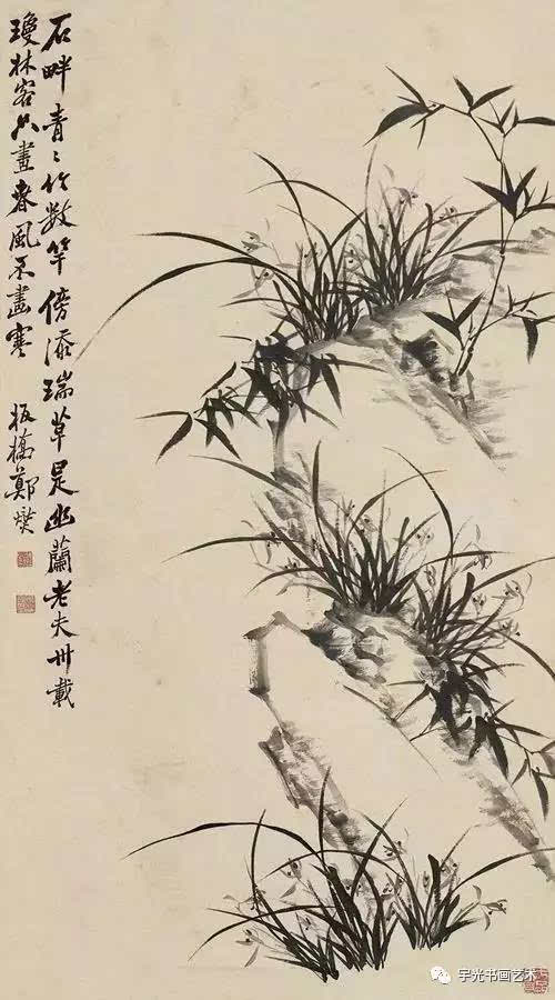 郑板桥画兰,俊逸多姿,清新可人