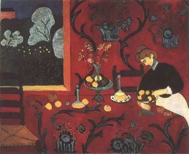 图373 马蒂斯 餐桌 1908年 画布油画,180x220cm hermitage st