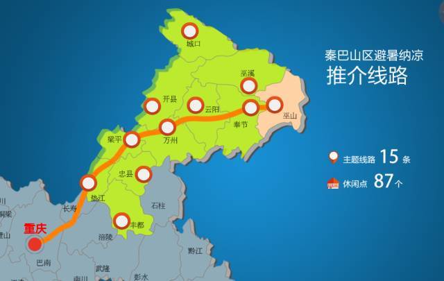 渝东北大巴山适宜避暑纳凉区域 大巴山区位于重庆东北部,适宜避暑纳凉