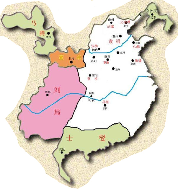三国时期地图 年代史 190年-199年