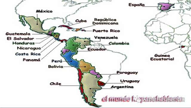 拉丁美洲西班牙语地图