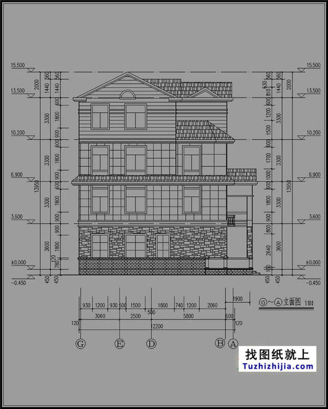 兄弟俩为父母自建120平新农村砖混四层房屋设计!