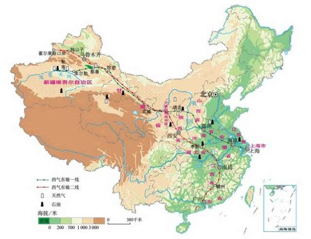 以干线管道,重要支线和储气库为主体,连接沿线用户,形成横贯我国西东