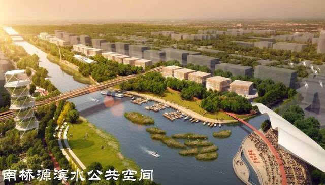 南桥源滨水公共空间 规划范围西起浦卫公路,东至浦星公路,全长13