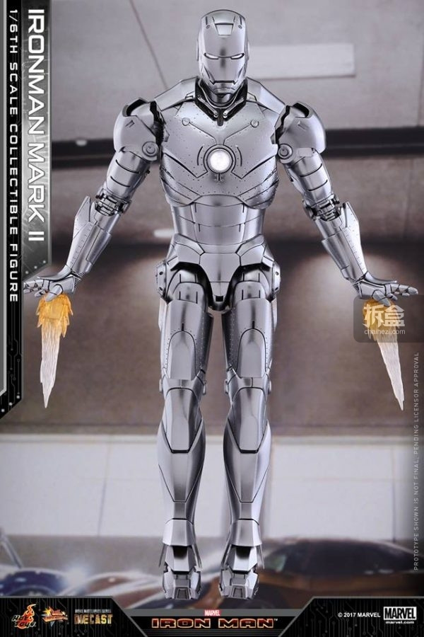 hottoys 1:6 压铸合金 钢铁侠mk2