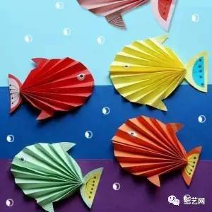 儿童手工折纸热带鱼 教师节礼物粘贴画