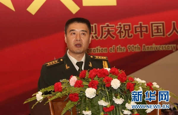 中国驻尼泊尔使馆武官刘晓光大校.新华网发