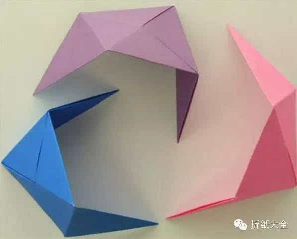 【折纸大全】手工diy立体三角,钻石的折纸方法图解教程