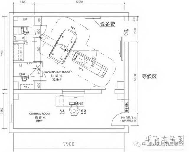 机房设计 机房位于医院的2#楼二层最右侧一行的北端,楼上为抢救室