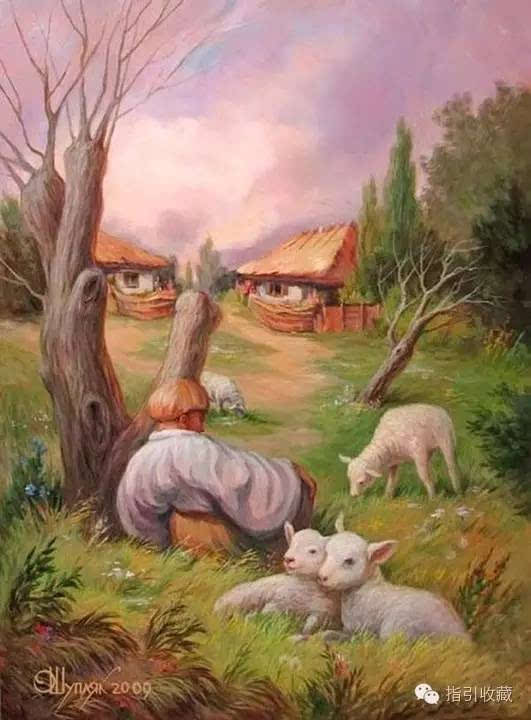 是一幅和谐的牧羊图?还是隐藏在其中的人脸?