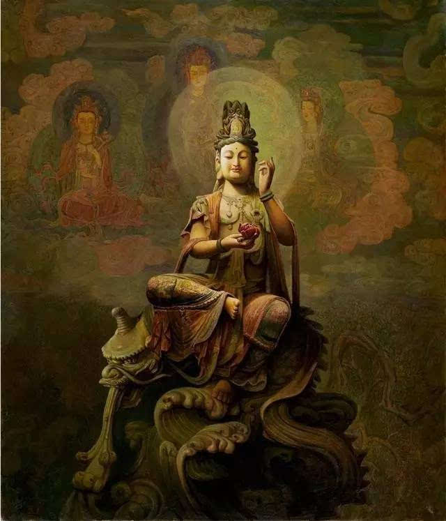 用油画诠释佛教的思想