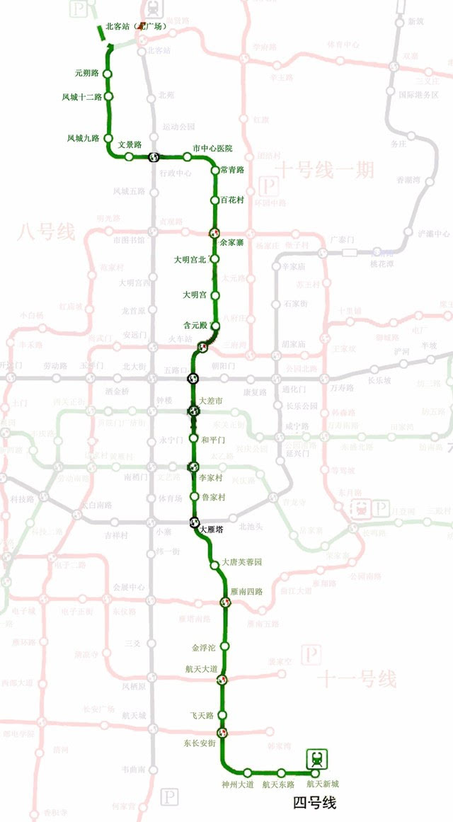 图片来自网络 西安地铁九号线线路图