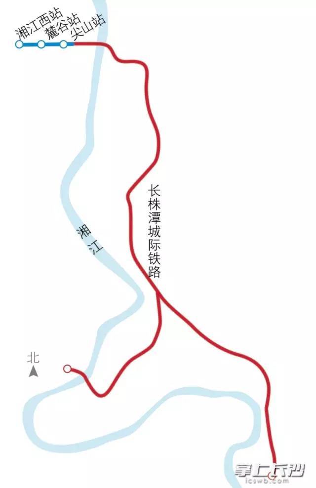 长株潭城际铁路长沙站以西段为长沙站至湘江西站区间,线路长约22公里.