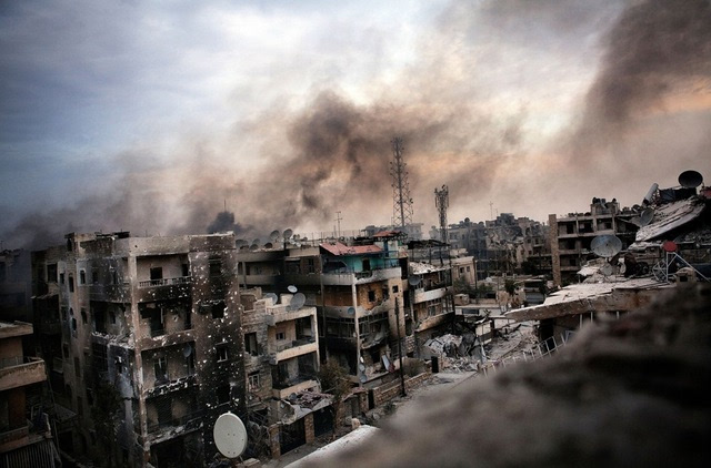 经过战火洗礼的叙利亚城市满目疮痍
