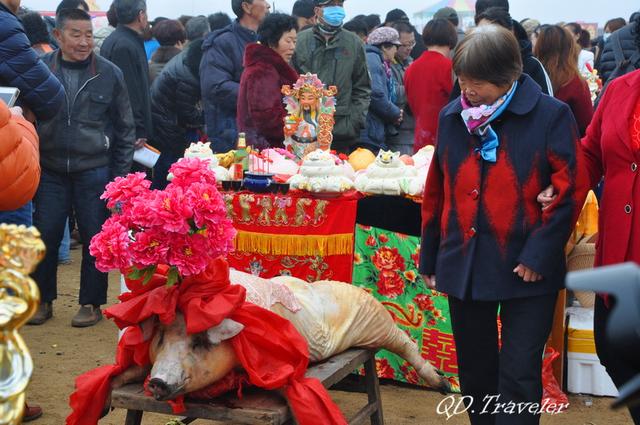 2016即墨田横祭海节三里红炮三牲成排