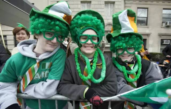 这天,十分之一的美国人戴上了绿帽子,然而他们