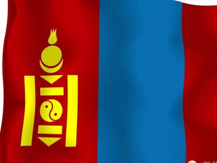 对起源于中华大地的 道教文化很是尊重,看看蒙古国国旗上那个"太极