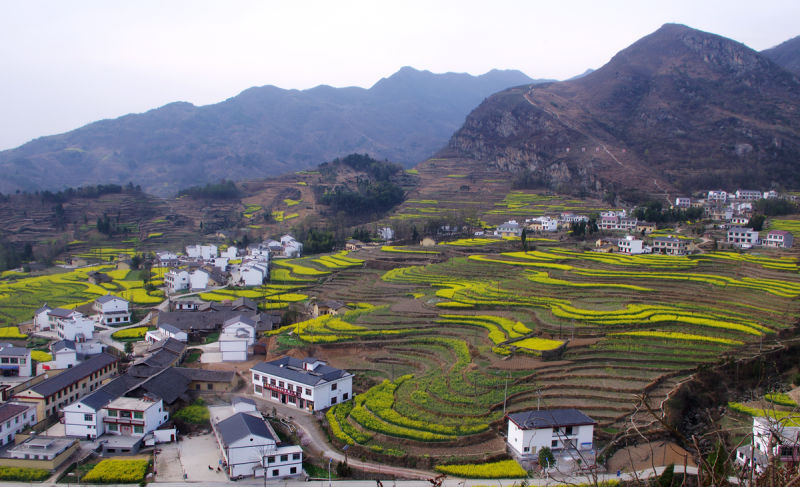 三月汉阴美丽如花般景色