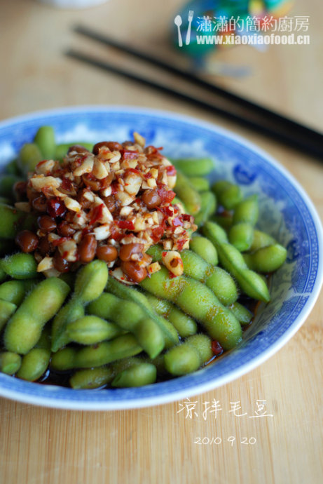 可凉热两吃的凉拌菜——凉拌毛豆(湖北风味)