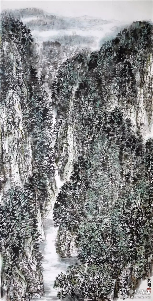 唐允明 溪山图 70cm x 138cm