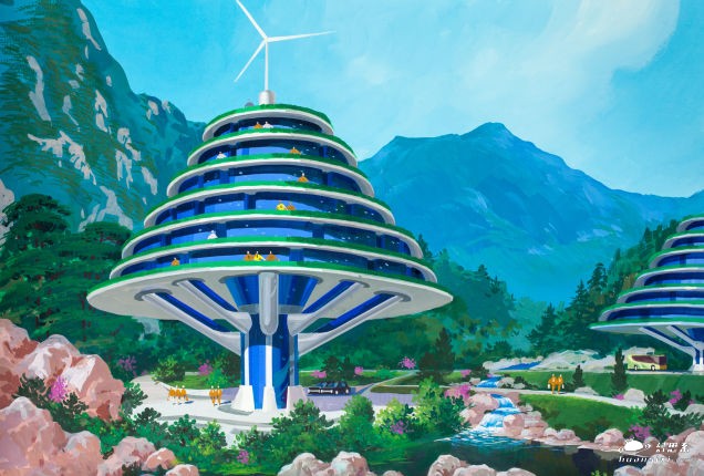 科幻朝鲜的未来城市