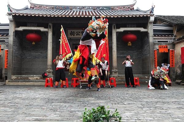 东莞民间神秘祈福仪式麒麟舞