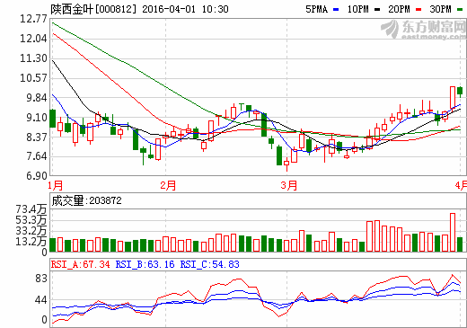 陕西金叶(000812)主力如此布局,后期这样操作