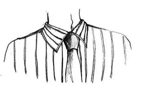 做工良好的衬衫搭配裁剪得体的西装时,衣领是不会被遮住的.