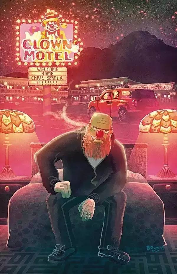 clown motel by jason copland, colors by marissa louise