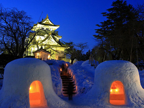 秋田县的雪洞(资料图)